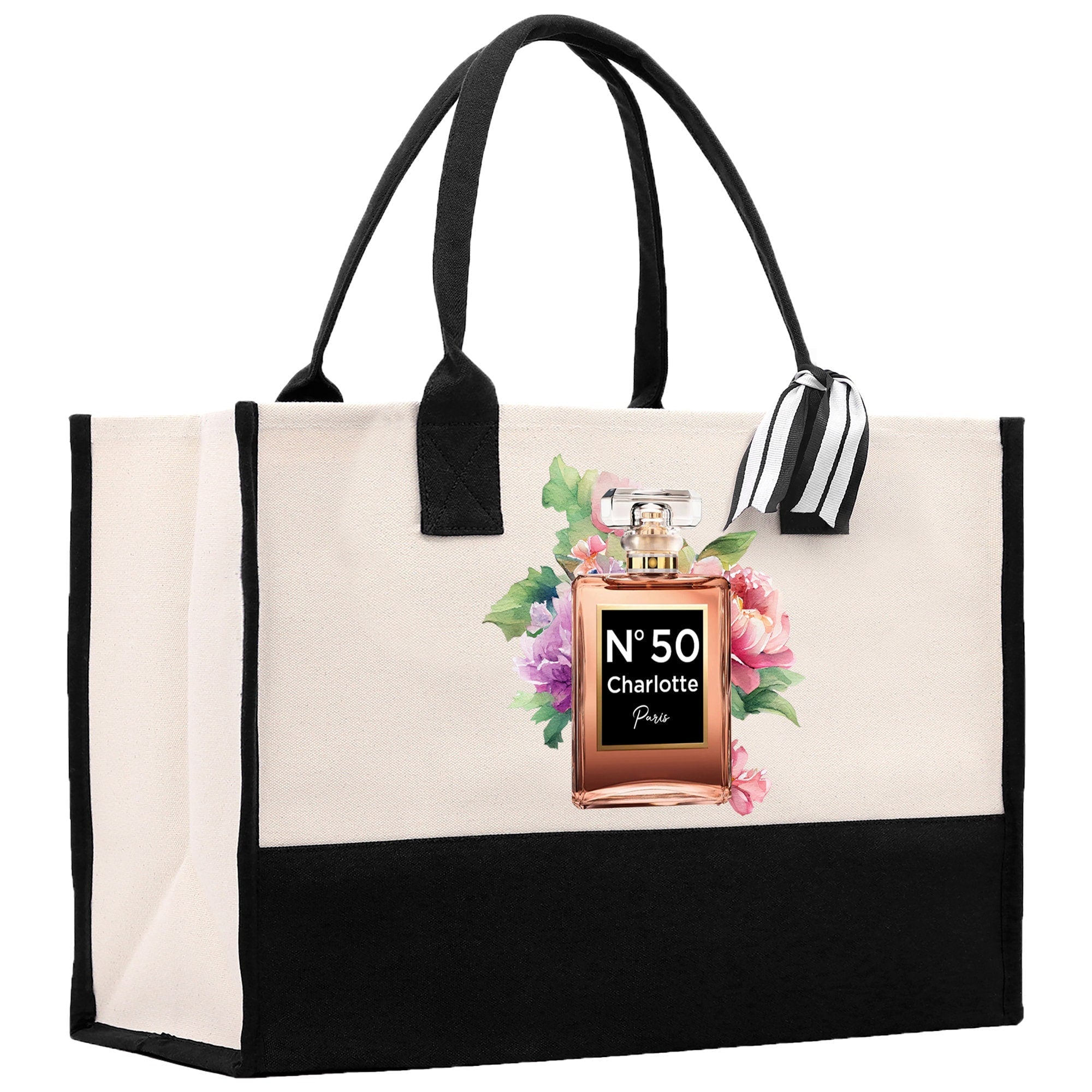 Birthday Celebration Personalized Gift Canvas Tote Bag with Name and State 40th 50th Birthday Gift Tote Bag for Her Custom Birthday Gift - Aaria Tees Aaria Tees