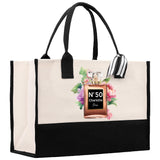 Birthday Celebration Personalized Gift Canvas Tote Bag with Name and State 40th 50th Birthday Gift Tote Bag for Her Custom Birthday Gift - Aaria Tees Aaria Tees