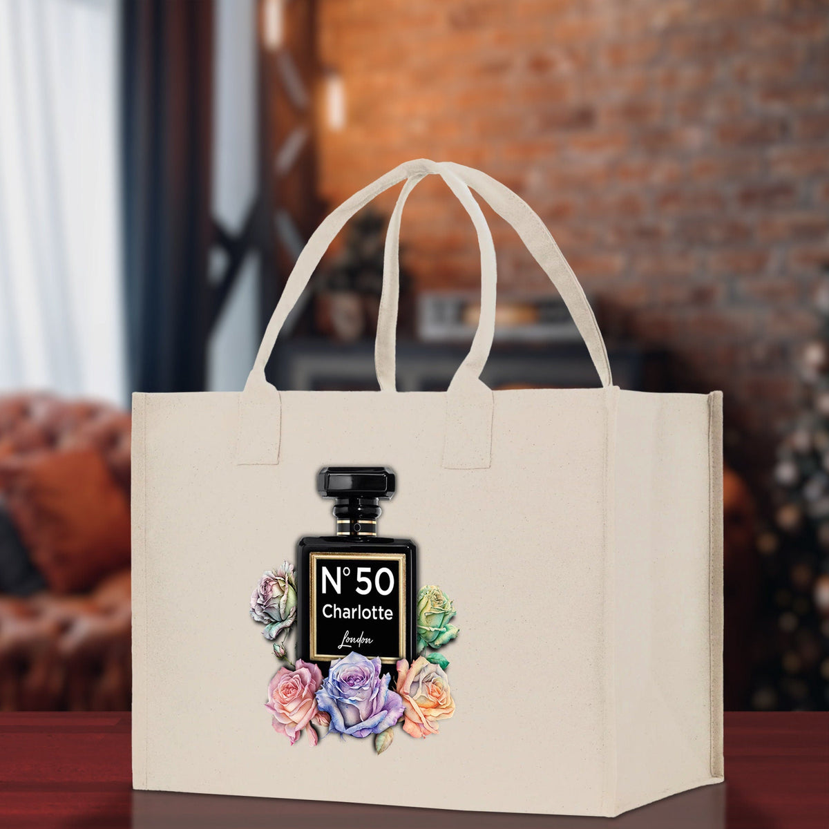 Birthday Celebration Personalized Gift Canvas Tote Bag with Name and State 40th 50th Birthday Gift Tote Bag for Her Custom Birthday Gift - Aaria Tees