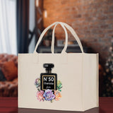 Birthday Celebration Personalized Gift Canvas Tote Bag with Name and State 40th 50th Birthday Gift Tote Bag for Her Custom Birthday Gift - Aaria Tees Aaria Tees