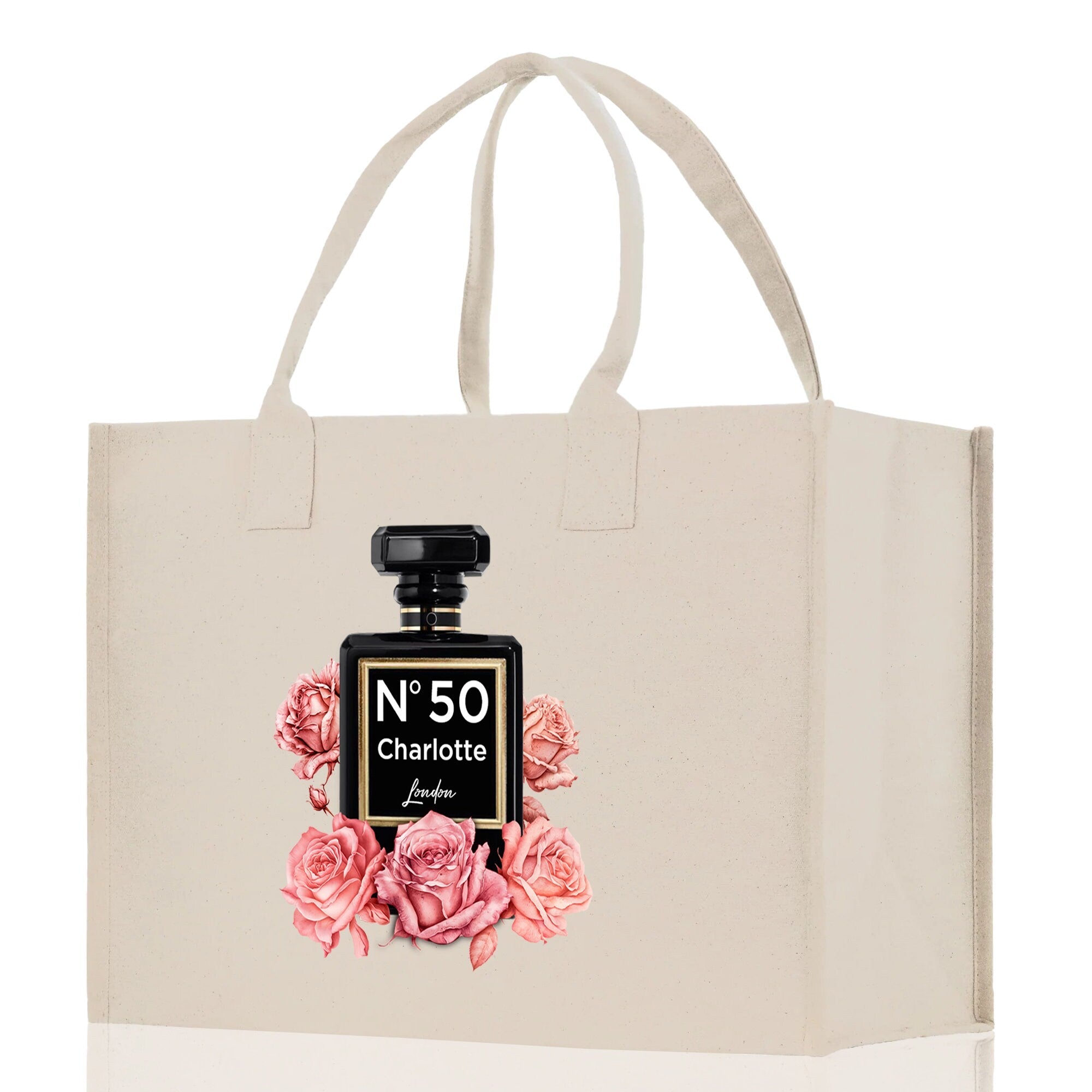 Birthday Celebration Personalized Gift Canvas Tote Bag with Name and State 40th 50th Birthday Gift Tote Bag for Her Custom Birthday Gift - Aaria Tees Aaria Tees