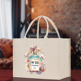 Birthday Celebration Personalized Gift Canvas Tote Bag with Name and State 40th 50th Birthday Gift Tote Bag for Her Custom Birthday Gift - Aaria Tees Aaria Tees