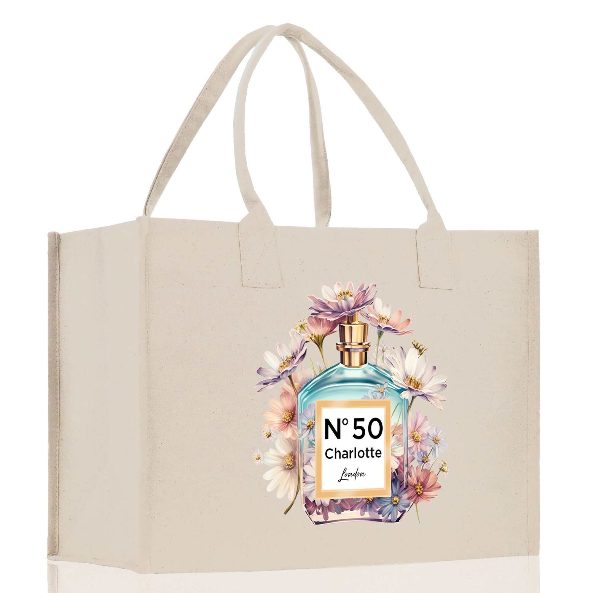 Birthday Celebration Personalized Gift Canvas Tote Bag with Name and State 40th 50th Birthday Gift Tote Bag for Her Custom Birthday Gift - Aaria Tees Aaria Tees