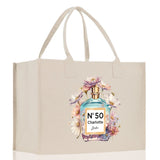 Birthday Celebration Personalized Gift Canvas Tote Bag with Name and State 40th 50th Birthday Gift Tote Bag for Her Custom Birthday Gift - Aaria Tees Aaria Tees