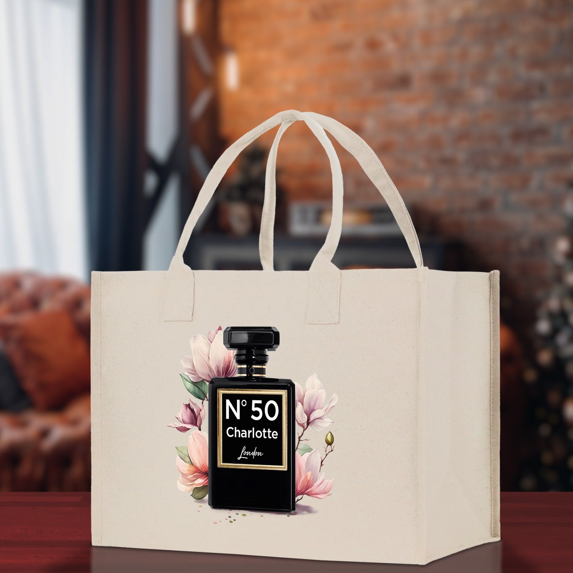 Birthday Celebration Personalized Gift Canvas Tote Bag with Name and State 40th 50th Birthday Gift Tote Bag for Her Custom Birthday Gift - Aaria Tees Aaria Tees