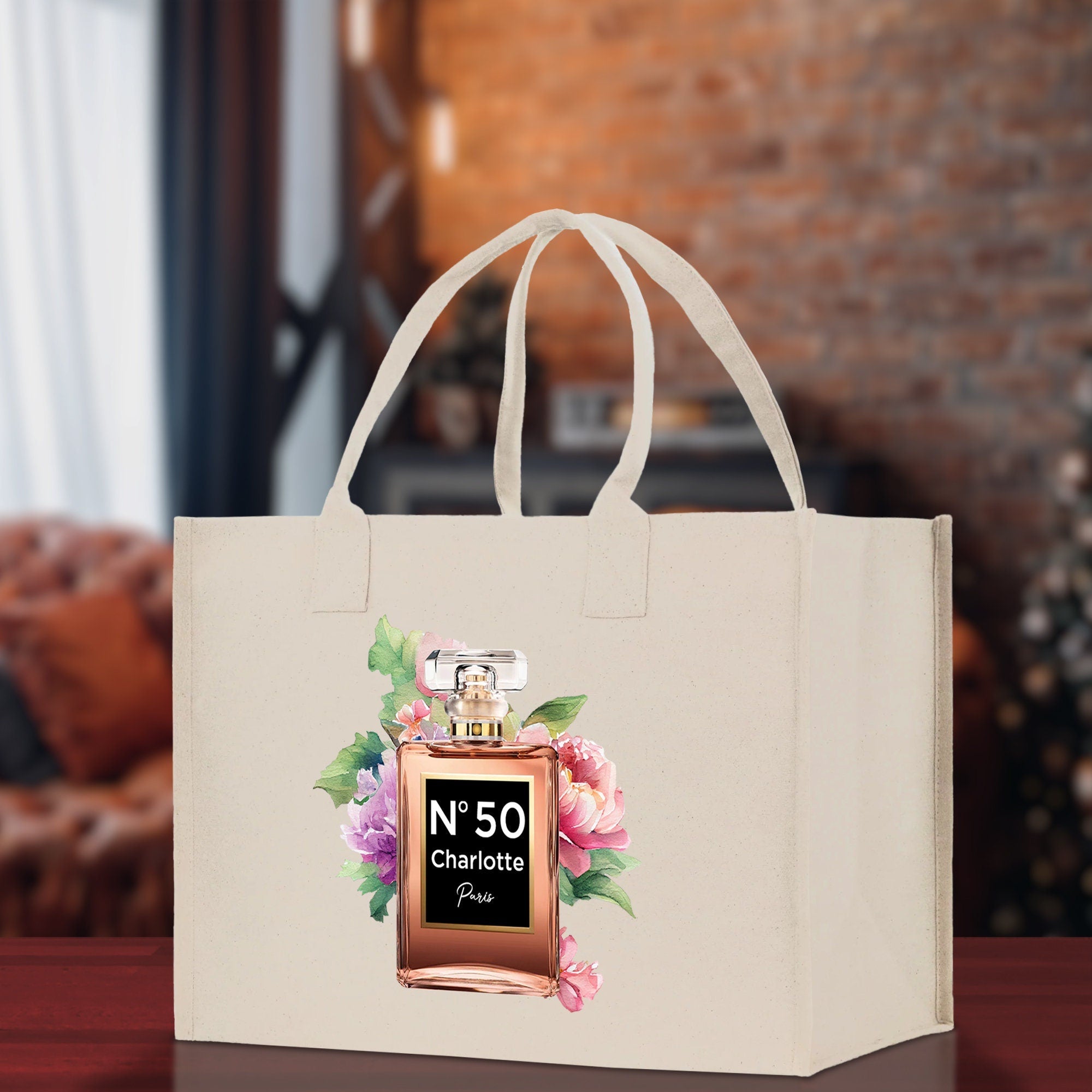 Birthday Celebration Personalized Gift Canvas Tote Bag with Name and State 40th 50th Birthday Gift Tote Bag for Her Custom Birthday Gift - Aaria Tees Aaria Tees