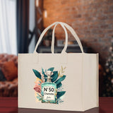 Birthday Celebration Personalized Gift Canvas Tote Bag with Name and State 40th 50th Birthday Gift Tote Bag for Her Custom Birthday Gift - Aaria Tees Aaria Tees