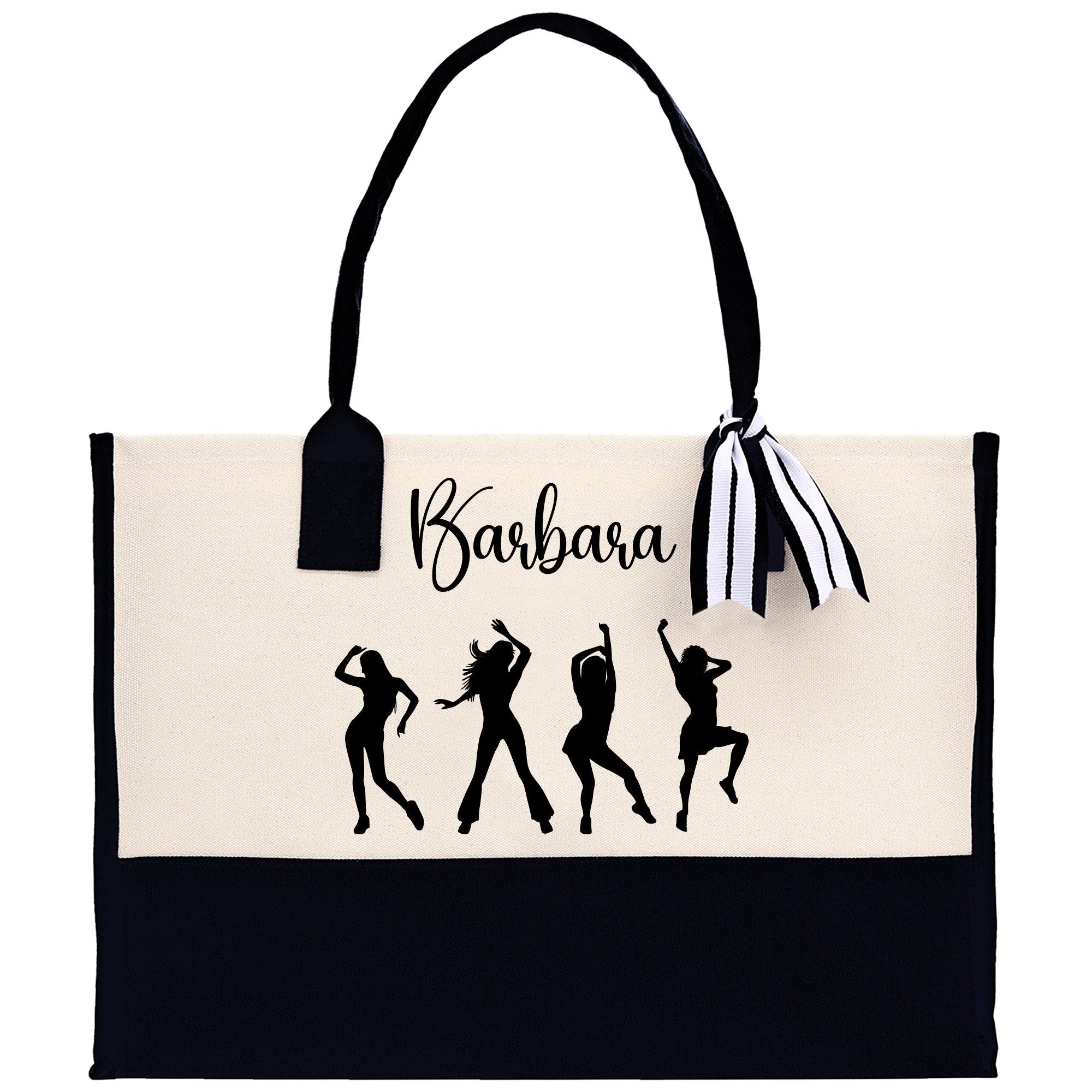 Personalized Girls Night Out Canvas Tote Bag Customize Girls Trip Party Tote Bag Girls Trip Beach Bag Party Girls Night Out Tote Bag - Aaria Tees Aaria Tees