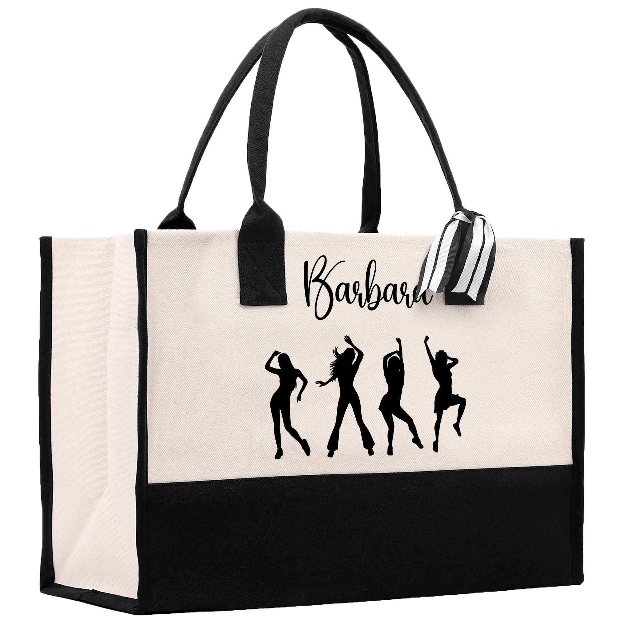 Personalized Girls Night Out Canvas Tote Bag Customize Girls Trip Party Tote Bag Girls Trip Beach Bag Party Girls Night Out Tote Bag - Aaria Tees Aaria Tees