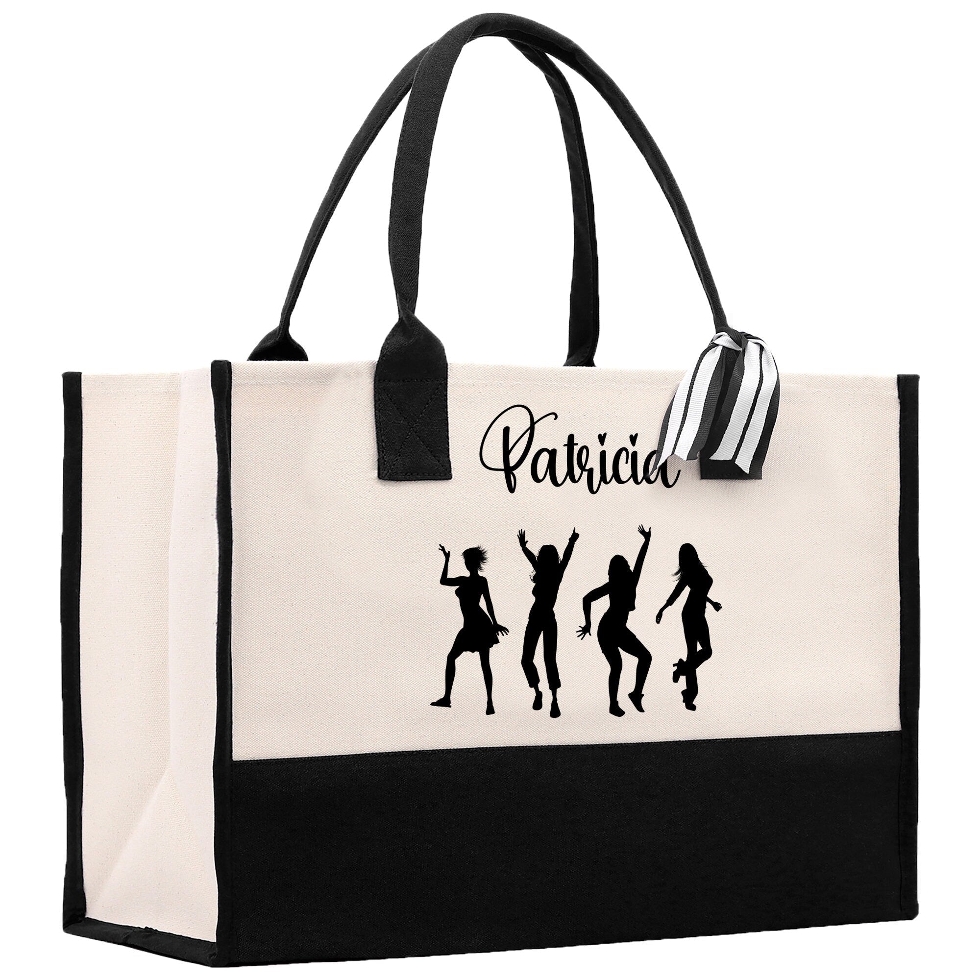 Personalized Girls Night Out Canvas Tote Bag Customize Girls Trip Party Tote Bag Girls Trip Beach Bag Party Girls Night Out Tote Bag - Aaria Tees Aaria Tees