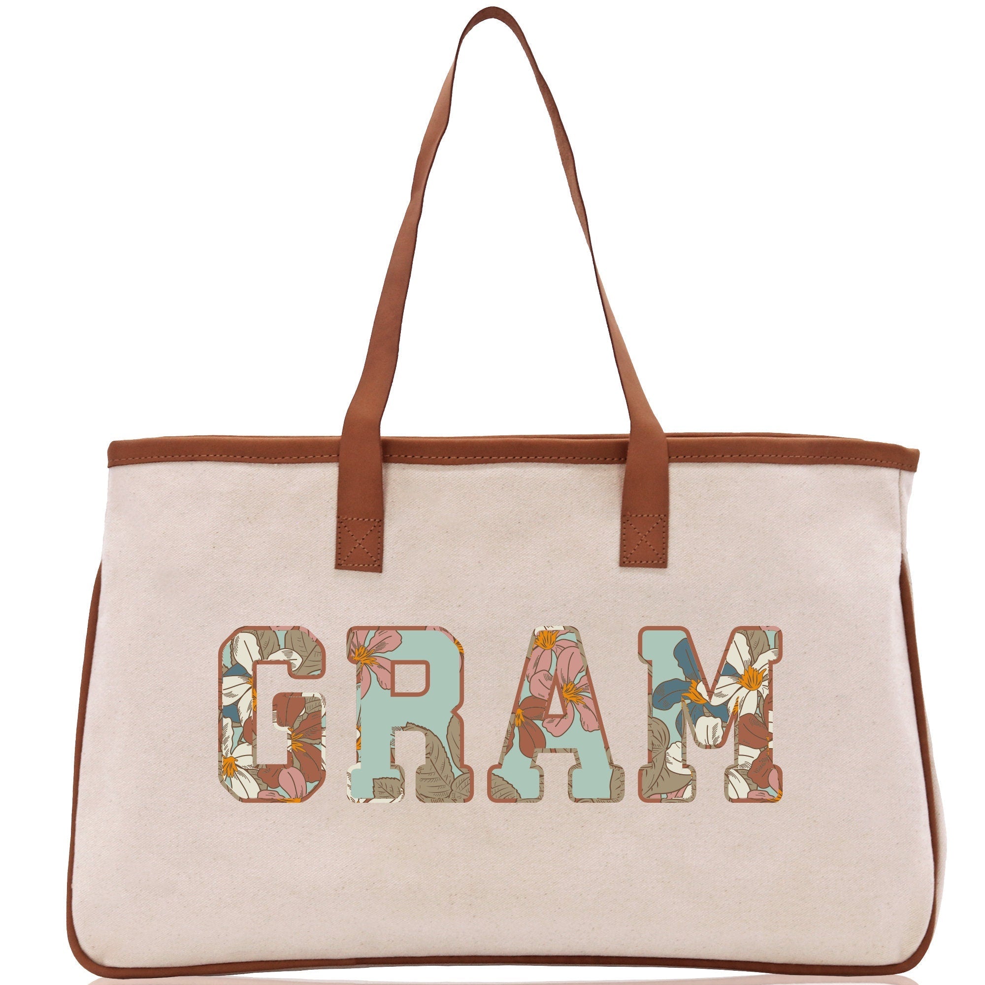 Gaga Gram Mimi Nana Grandma Canvas Tote Bag Grandma's Getaway Bag Grandma Gift Bag Mothers Day Gift Bag Grandma Beach Bag Gift for Grandma - Aaria Tees Aaria Tees