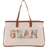 Gaga Gram Mimi Nana Grandma Canvas Tote Bag Grandma's Getaway Bag Grandma Gift Bag Mothers Day Gift Bag Grandma Beach Bag Gift for Grandma - Aaria Tees Aaria Tees