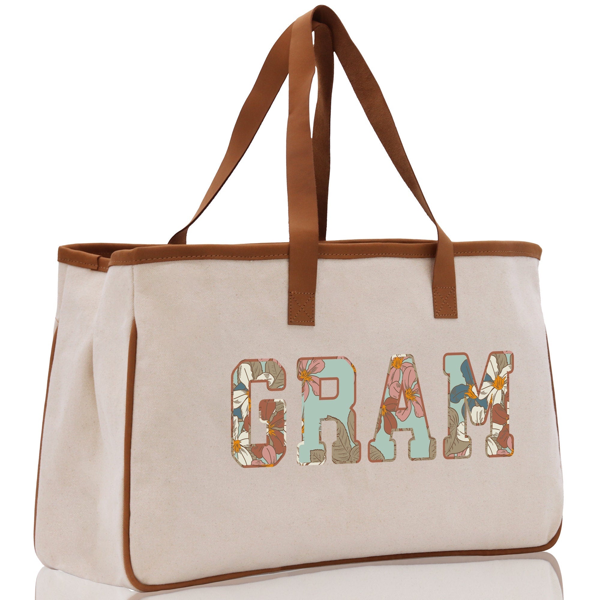 Gaga Gram Mimi Nana Grandma Canvas Tote Bag Grandma's Getaway Bag Grandma Gift Bag Mothers Day Gift Bag Grandma Beach Bag Gift for Grandma - Aaria Tees Aaria Tees