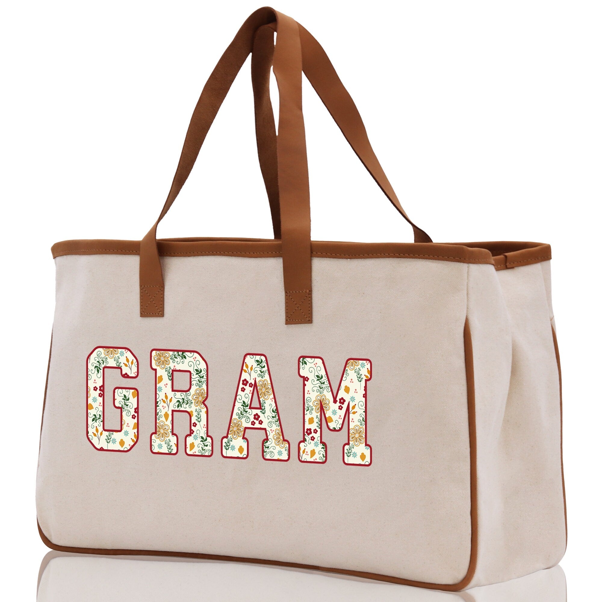Gaga Gram Mimi Nana Grandma Canvas Tote Bag Grandma's Getaway Bag Grandma Gift Bag Mothers Day Gift Bag Grandma Beach Bag Gift for Grandma - Aaria Tees Aaria Tees