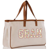 Gaga Gram Mimi Nana Grandma Canvas Tote Bag Grandma's Getaway Bag Grandma Gift Bag Mothers Day Gift Bag Grandma Beach Bag Gift for Grandma - Aaria Tees Aaria Tees