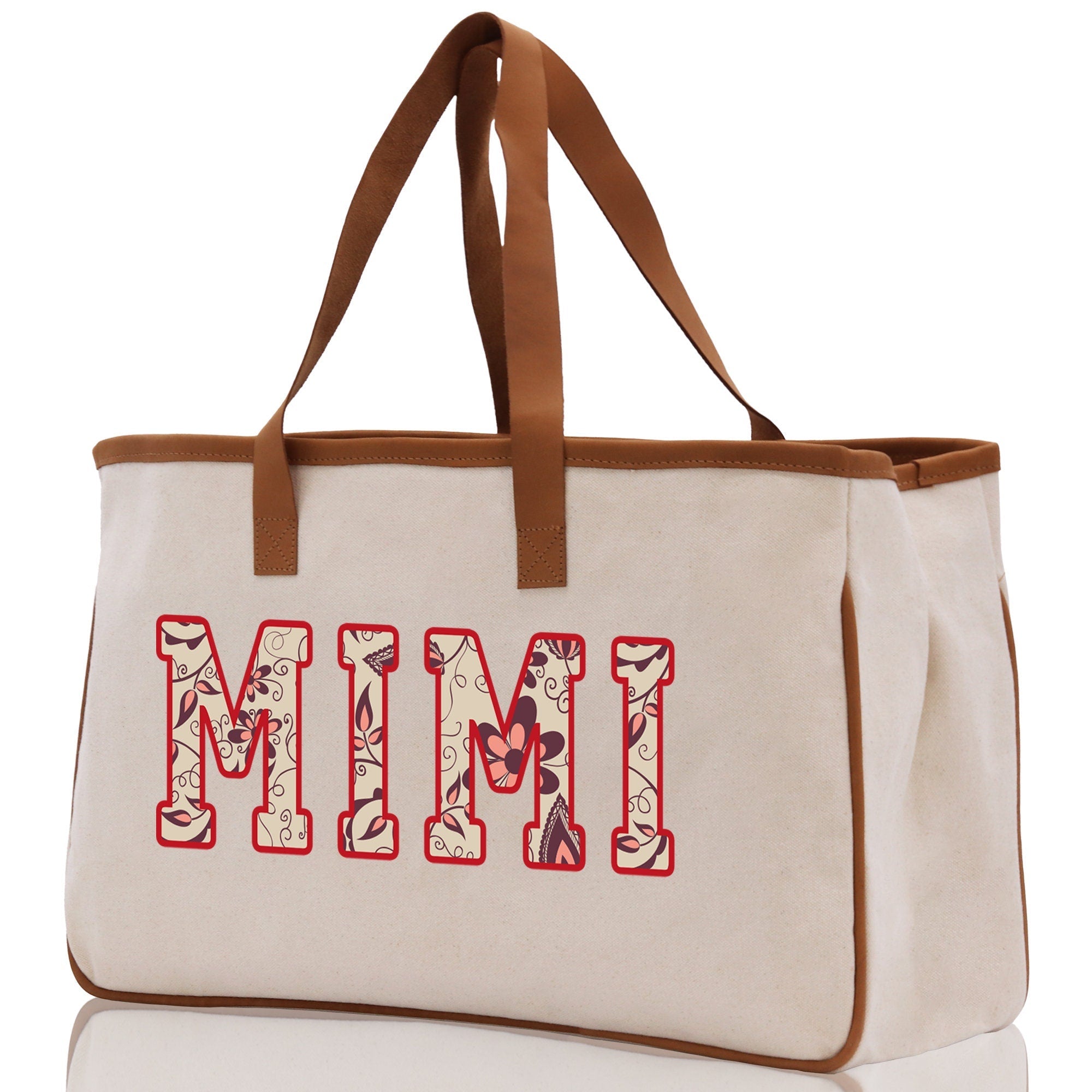 Gaga Gram Mimi Nana Grandma Canvas Tote Bag Grandma's Getaway Bag Grandma Gift Bag Mothers Day Gift Bag Grandma Beach Bag Gift for Grandma - Aaria Tees Aaria Tees