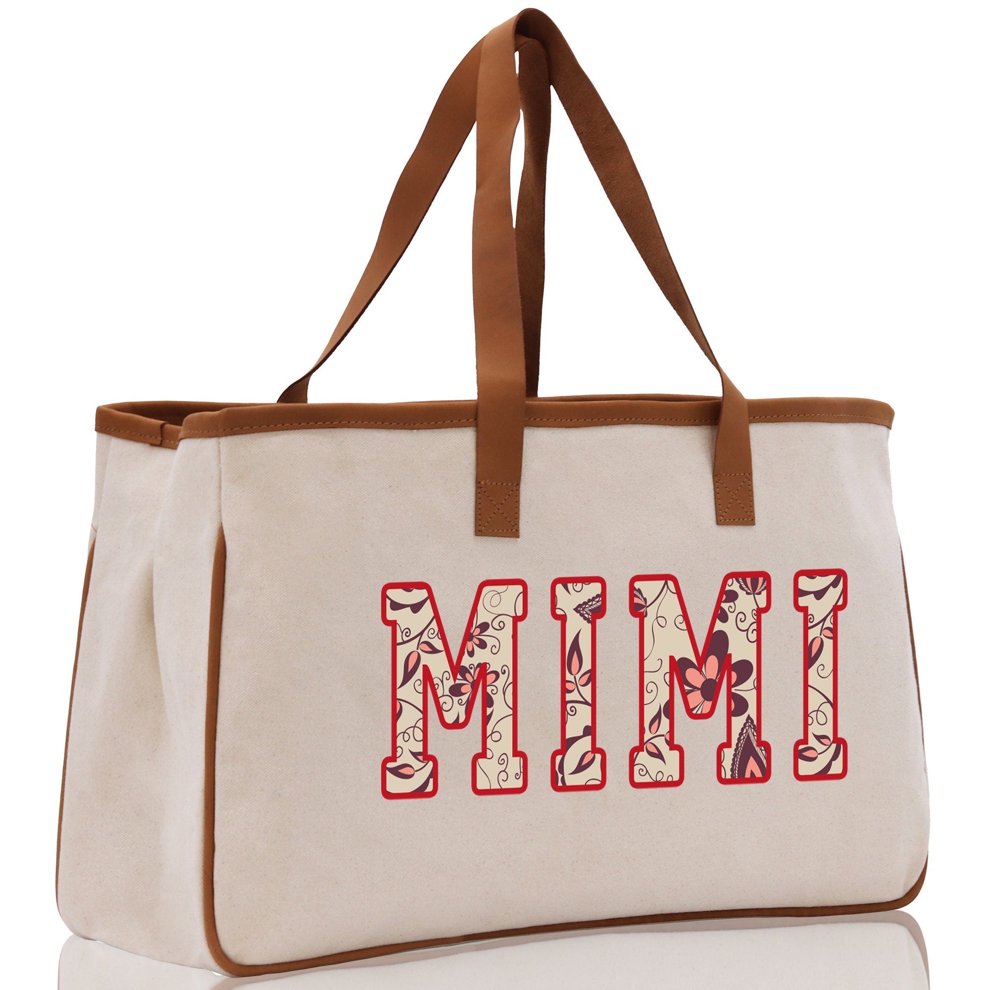 Gaga Gram Mimi Nana Grandma Canvas Tote Bag Grandma's Getaway Bag Grandma Gift Bag Mothers Day Gift Bag Grandma Beach Bag Gift for Grandma - Aaria Tees Aaria Tees