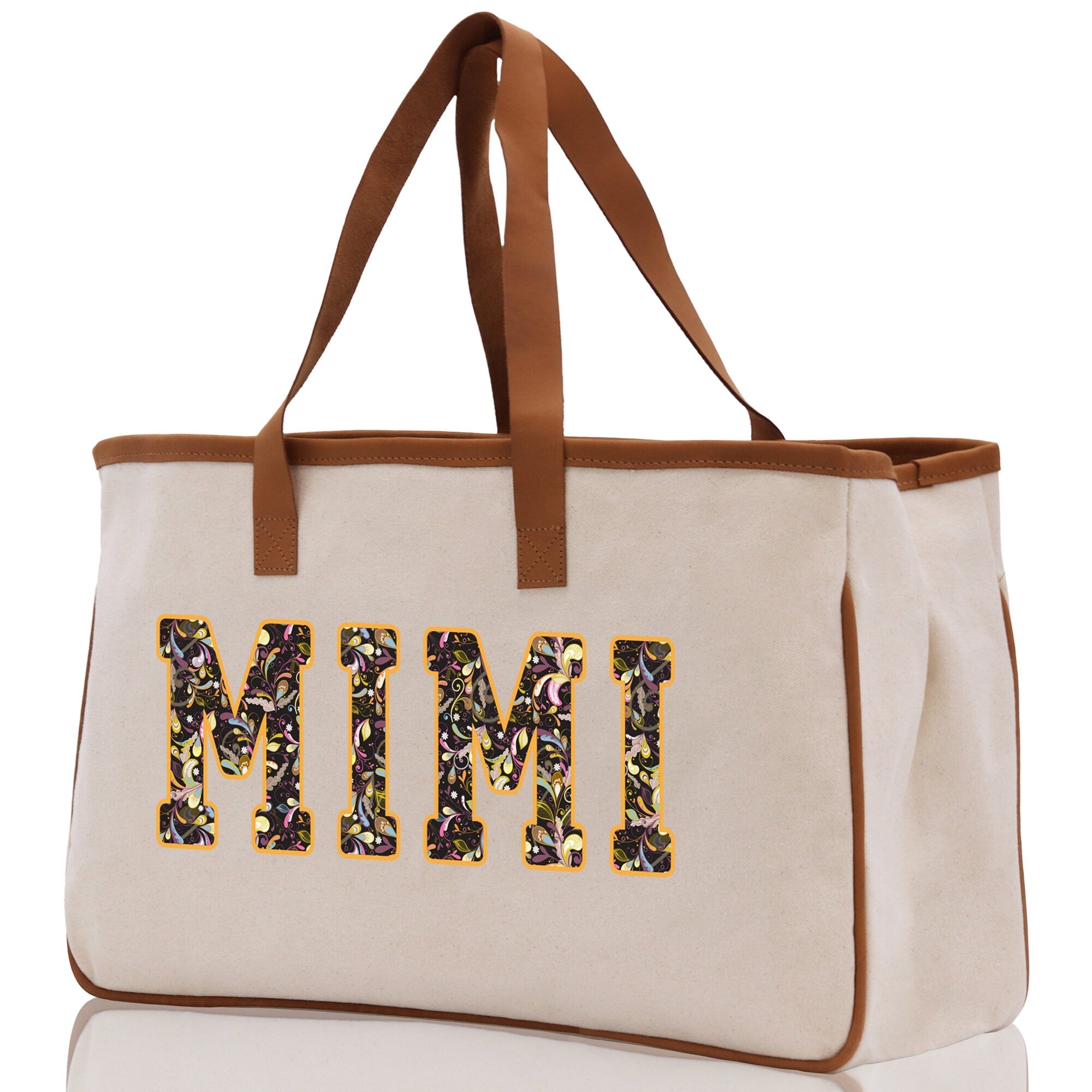 Gaga Gram Mimi Nana Grandma Canvas Tote Bag Grandma's Getaway Bag Grandma Gift Bag Mothers Day Gift Bag Grandma Beach Bag Gift for Grandma - Aaria Tees Aaria Tees