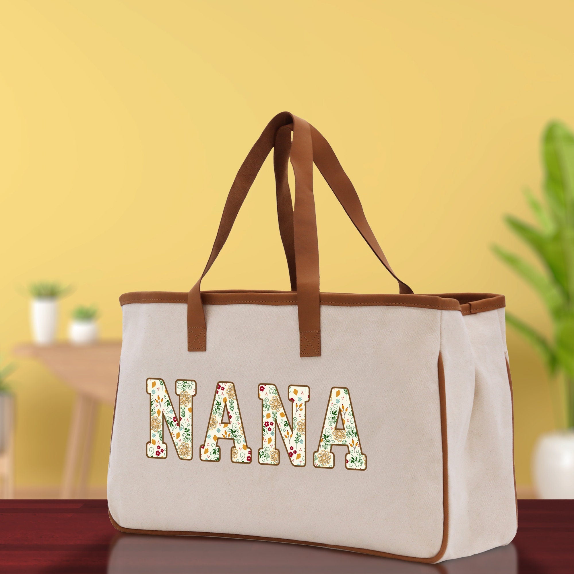 Gaga Gram Mimi Nana Grandma Canvas Tote Bag Grandma's Getaway Bag Grandma Gift Bag Mothers Day Gift Bag Grandma Beach Bag Gift for Grandma - Aaria Tees Aaria Tees