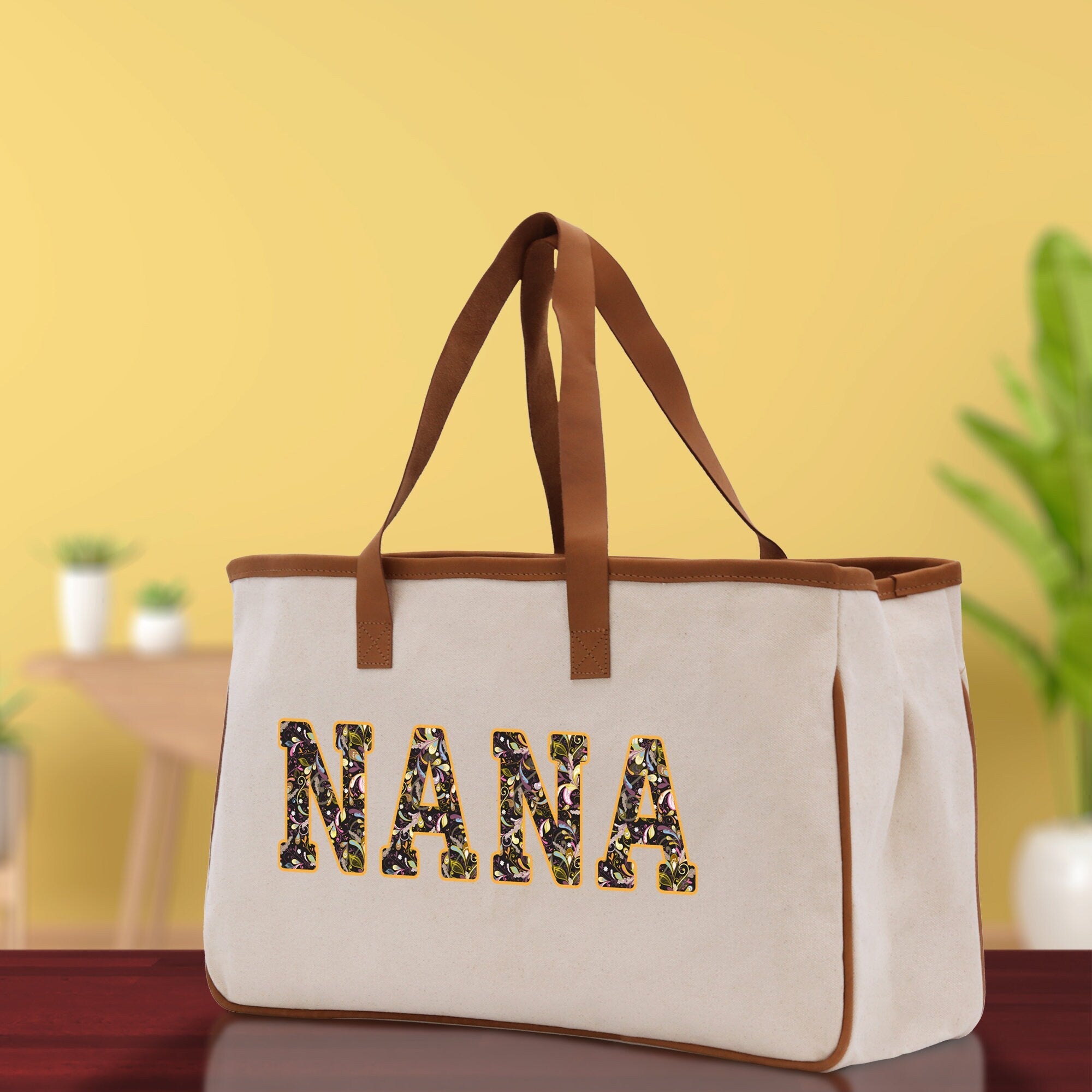 Gaga Gram Mimi Nana Grandma Canvas Tote Bag Grandma's Getaway Bag Grandma Gift Bag Mothers Day Gift Bag Grandma Beach Bag Gift for Grandma - Aaria Tees Aaria Tees