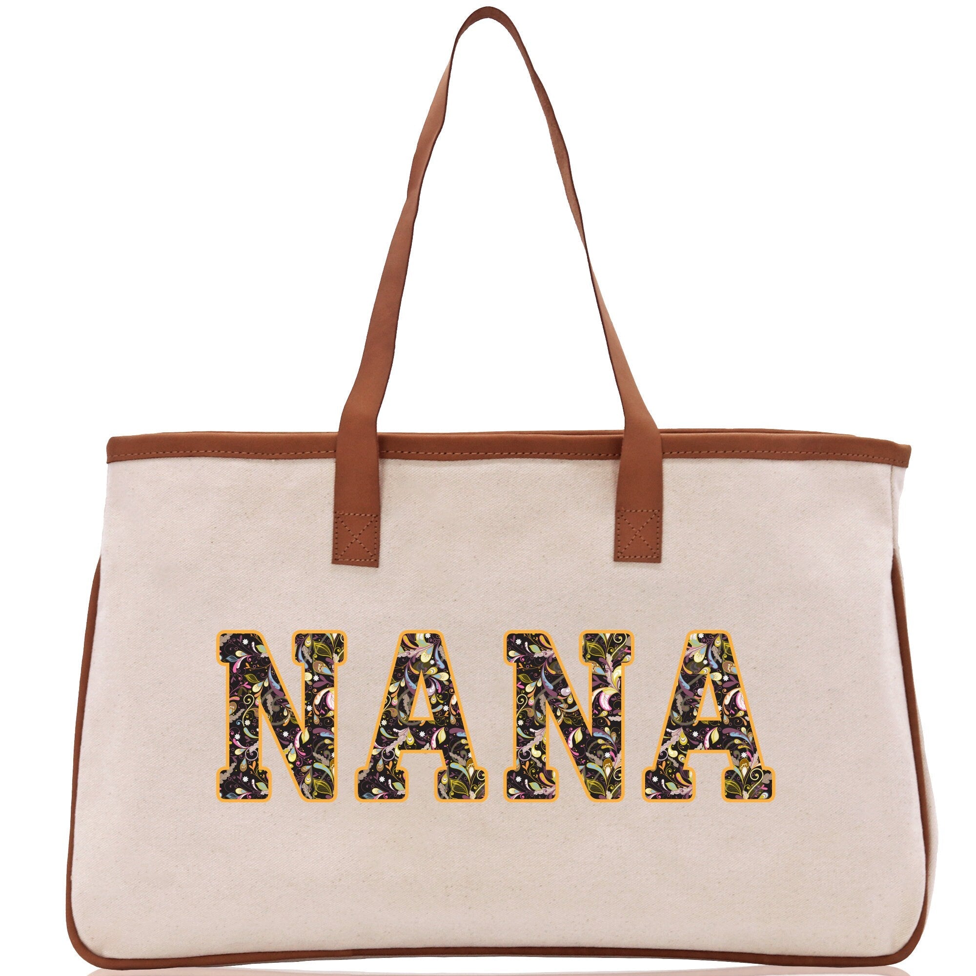 Gaga Gram Mimi Nana Grandma Canvas Tote Bag Grandma's Getaway Bag Grandma Gift Bag Mothers Day Gift Bag Grandma Beach Bag Gift for Grandma - Aaria Tees Aaria Tees