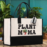 Plant Mama Canvas Tote Bag Plant Lovers Gift Plant Lady Tote Bag Gardener Mom Gift Gardening Tote Bag Plant Gift Botanical Gift for Mom - Aaria Tees Aaria Tees