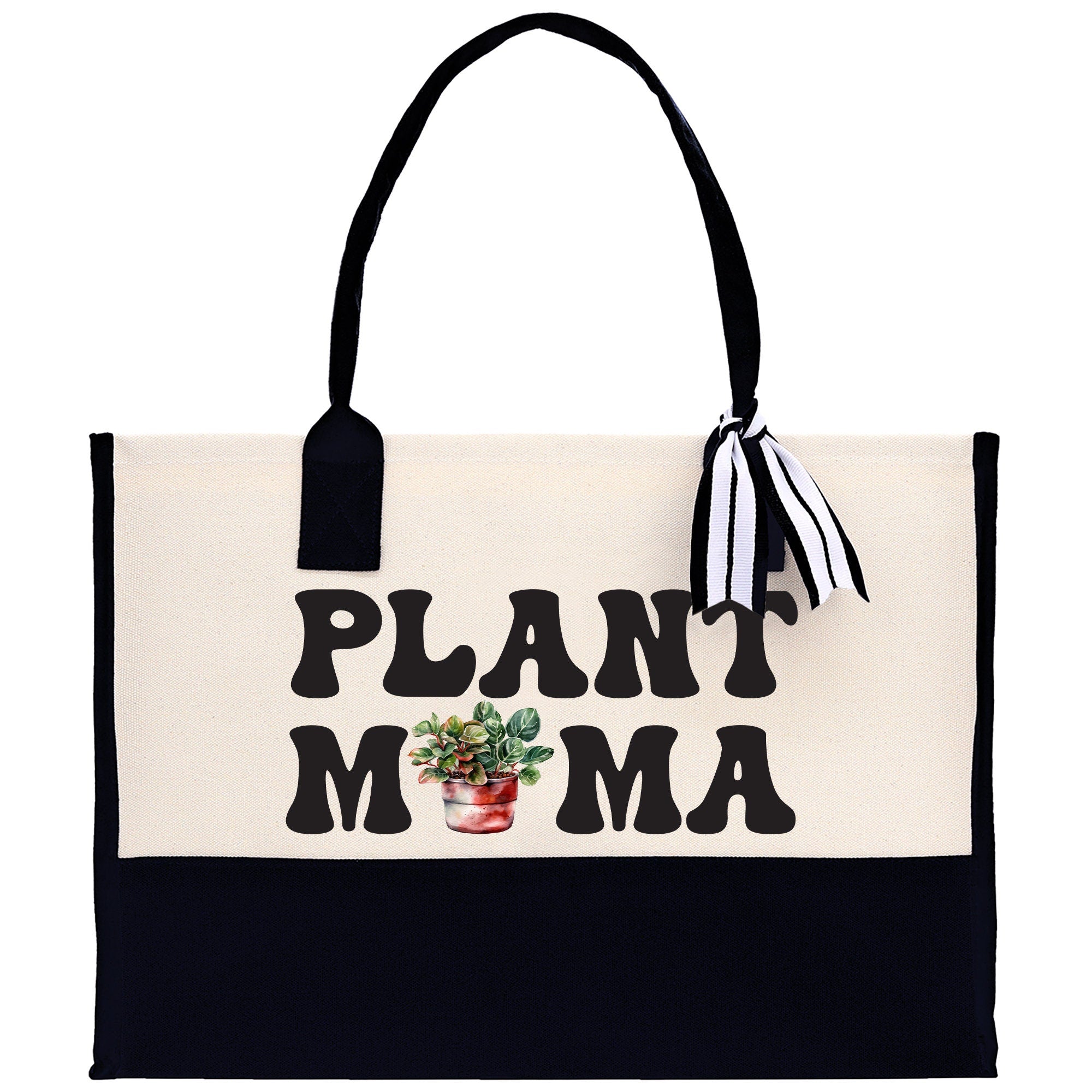 Plant Mama Canvas Tote Bag Plant Lovers Gift Plant Lady Tote Bag Gardener Mom Gift Gardening Tote Bag Plant Gift Botanical Gift for Mom - Aaria Tees Aaria Tees