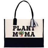 Plant Mama Canvas Tote Bag Plant Lovers Gift Plant Lady Tote Bag Gardener Mom Gift Gardening Tote Bag Plant Gift Botanical Gift for Mom - Aaria Tees Aaria Tees