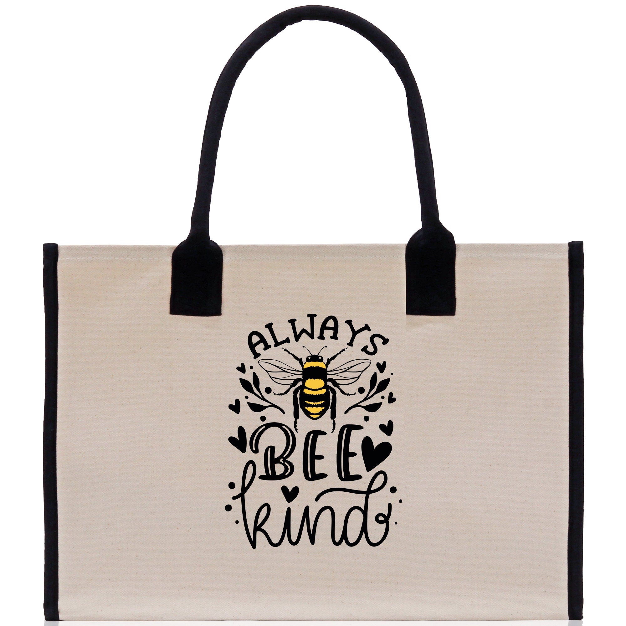 Always Bee Kind Cotton Canvas Tote Bag Nurse Appreciation Gift Bag Gift for Her Birthday Gift Bee Kind Mental Health Matters Save The Bees - Aaria Tees Aaria Tees