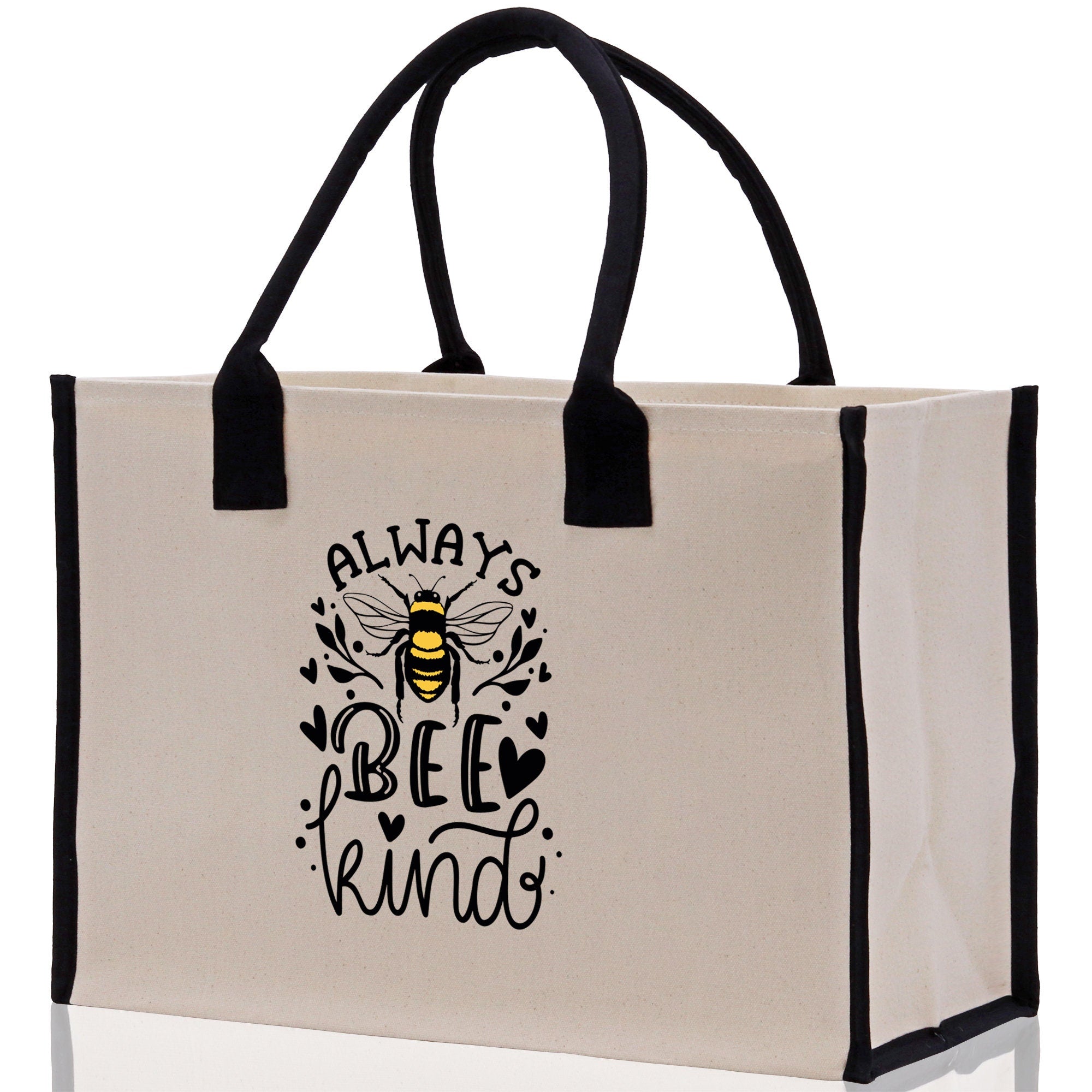 Always Bee Kind Cotton Canvas Tote Bag Nurse Appreciation Gift Bag Gift for Her Birthday Gift Bee Kind Mental Health Matters Save The Bees - Aaria Tees Aaria Tees