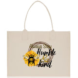 Always Stay Humble & Kind Cotton Canvas Tote Bag Nurse Appreciation Gift Bag Gift for Her Birthday Gift Bee Kind Mental Health Matters - Aaria Tees Aaria Tees