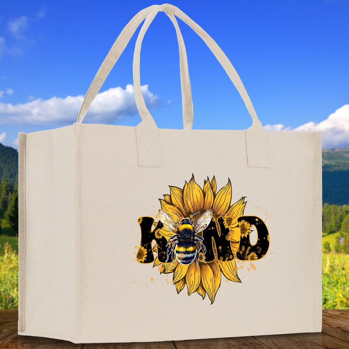 Kind Cotton Canvas Tote Bag Nurse Appreciation Gift Bag Gift for Her Birthday Gift Bee Kind Mental Health Matters Save The Bees - Aaria Tees