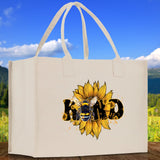 Kind Cotton Canvas Tote Bag Nurse Appreciation Gift Bag Gift for Her Birthday Gift Bee Kind Mental Health Matters Save The Bees - Aaria Tees Aaria Tees