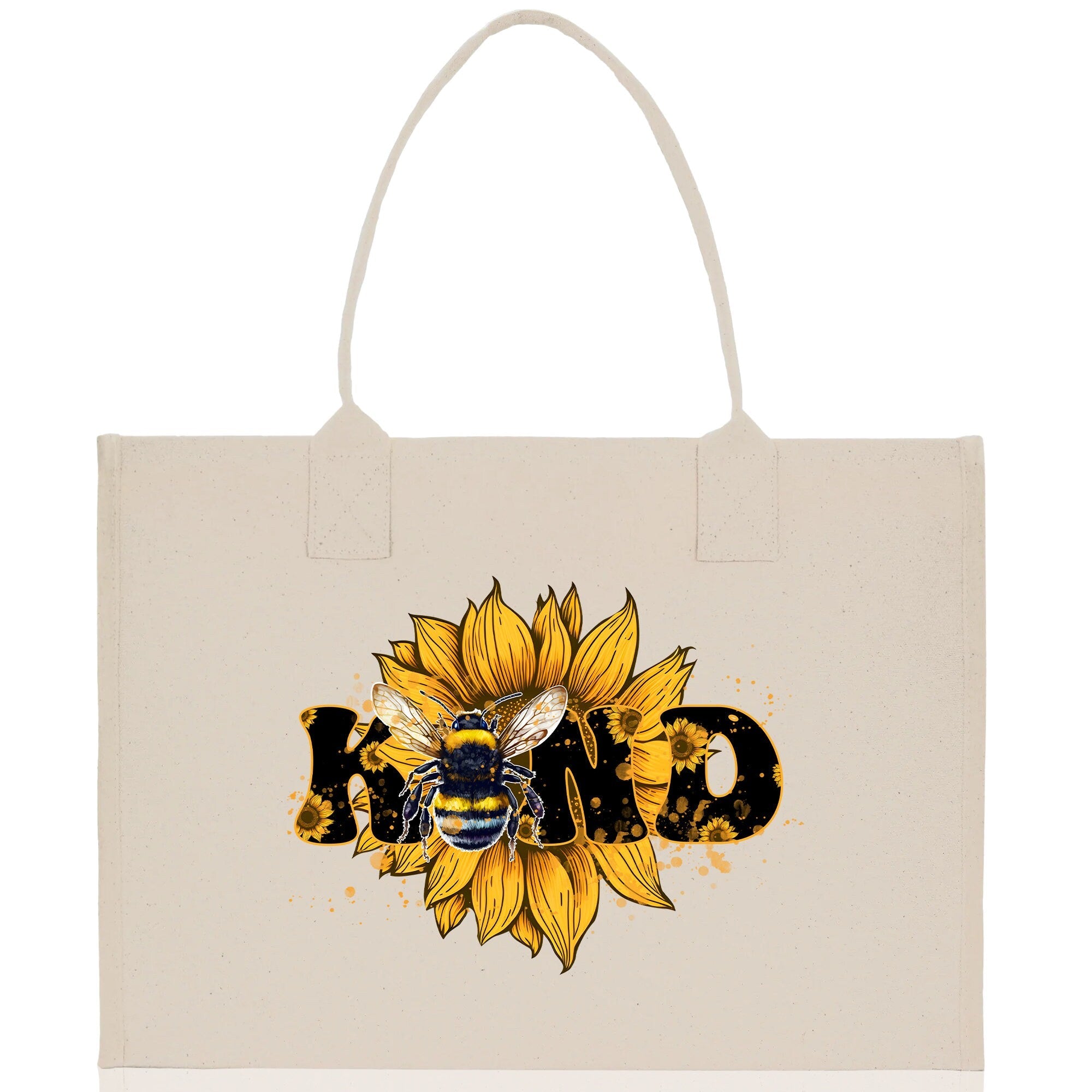 Kind Cotton Canvas Tote Bag Nurse Appreciation Gift Bag Gift for Her Birthday Gift Bee Kind Mental Health Matters Save The Bees - Aaria Tees Aaria Tees