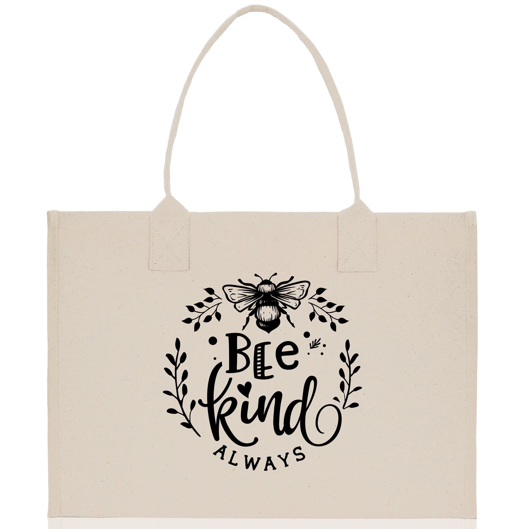 Bee Kind Always Cotton Canvas Tote Bag Nurse Appreciation Gift Bag Gift for Her Birthday Gift Bee Kind Mental Health Matters Save The Bees - Aaria Tees Aaria Tees