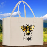Kind Cotton Canvas Tote Bag Nurse Appreciation Gift Bag Gift for Her Birthday Gift Bee Kind Mental Health Matters Save The Bees - Aaria Tees Aaria Tees