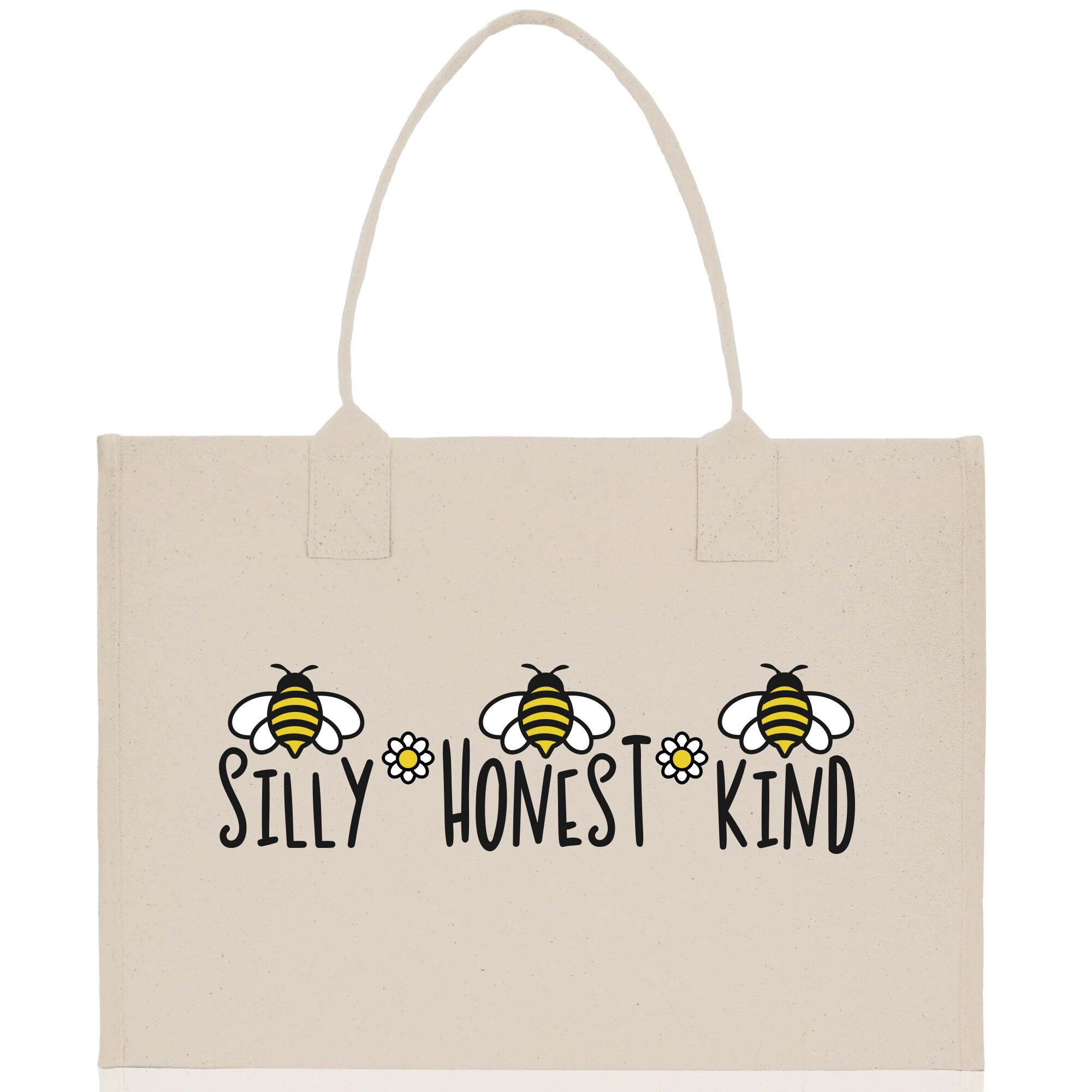 Silly Honest KindCotton Canvas Tote Bag Nurse Appreciation Gift Bag Gift for Her Birthday Gift Bee Kind Mental Health Matters Save The Bees - Aaria Tees Aaria Tees