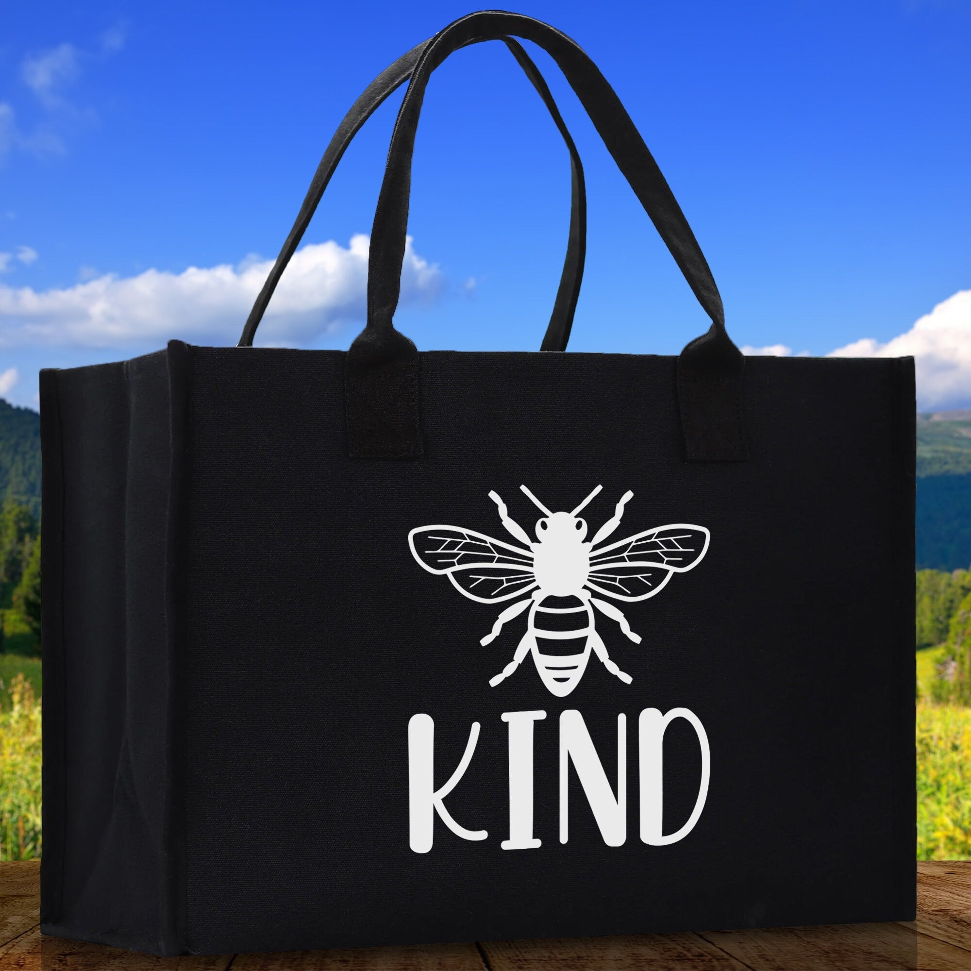 Kind Cotton Canvas Tote Bag Nurse Appreciation Gift Bag Gift for Her Birthday Gift Bee Kind Mental Health Matters Save The Bees - Aaria Tees Aaria Tees