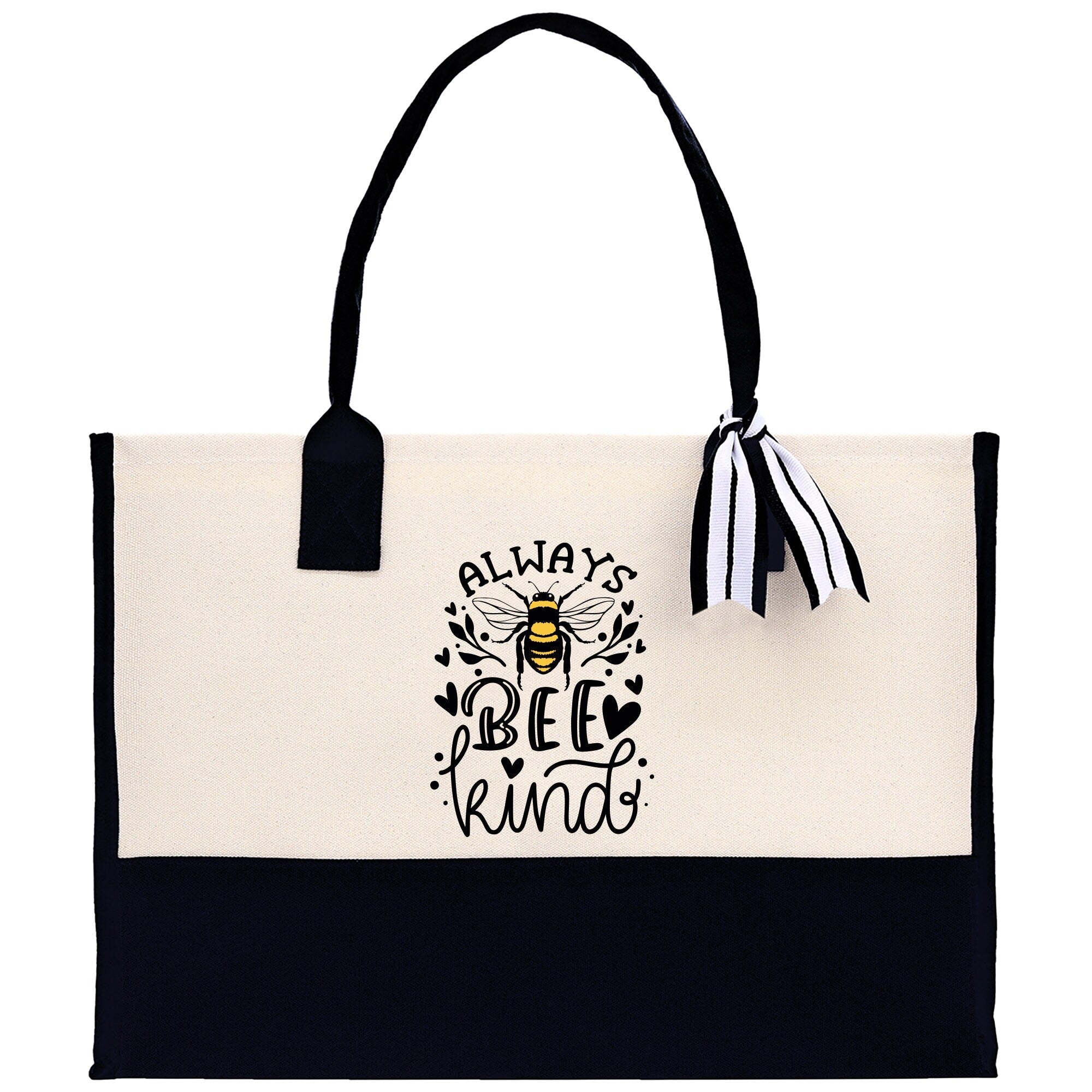 Always Bee Kind Cotton Canvas Tote Bag Nurse Appreciation Gift Bag Gift for Her Birthday Gift Bee Kind Mental Health Matters Save The Bees - Aaria Tees Aaria Tees