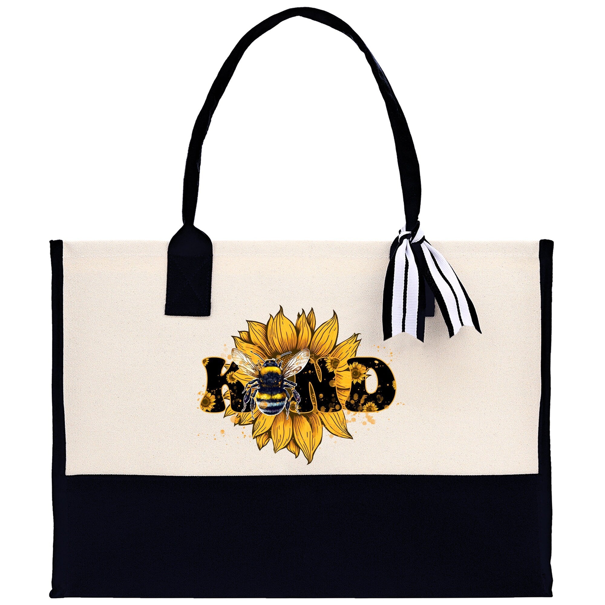 Kind Cotton Canvas Tote Bag Nurse Appreciation Gift Bag Gift for Her Birthday Gift Bee Kind Mental Health Matters Save The Bees - Aaria Tees Aaria Tees