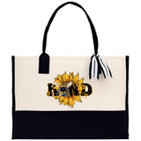 Kind Cotton Canvas Tote Bag Nurse Appreciation Gift Bag Gift for Her Birthday Gift Bee Kind Mental Health Matters Save The Bees - Aaria Tees Aaria Tees