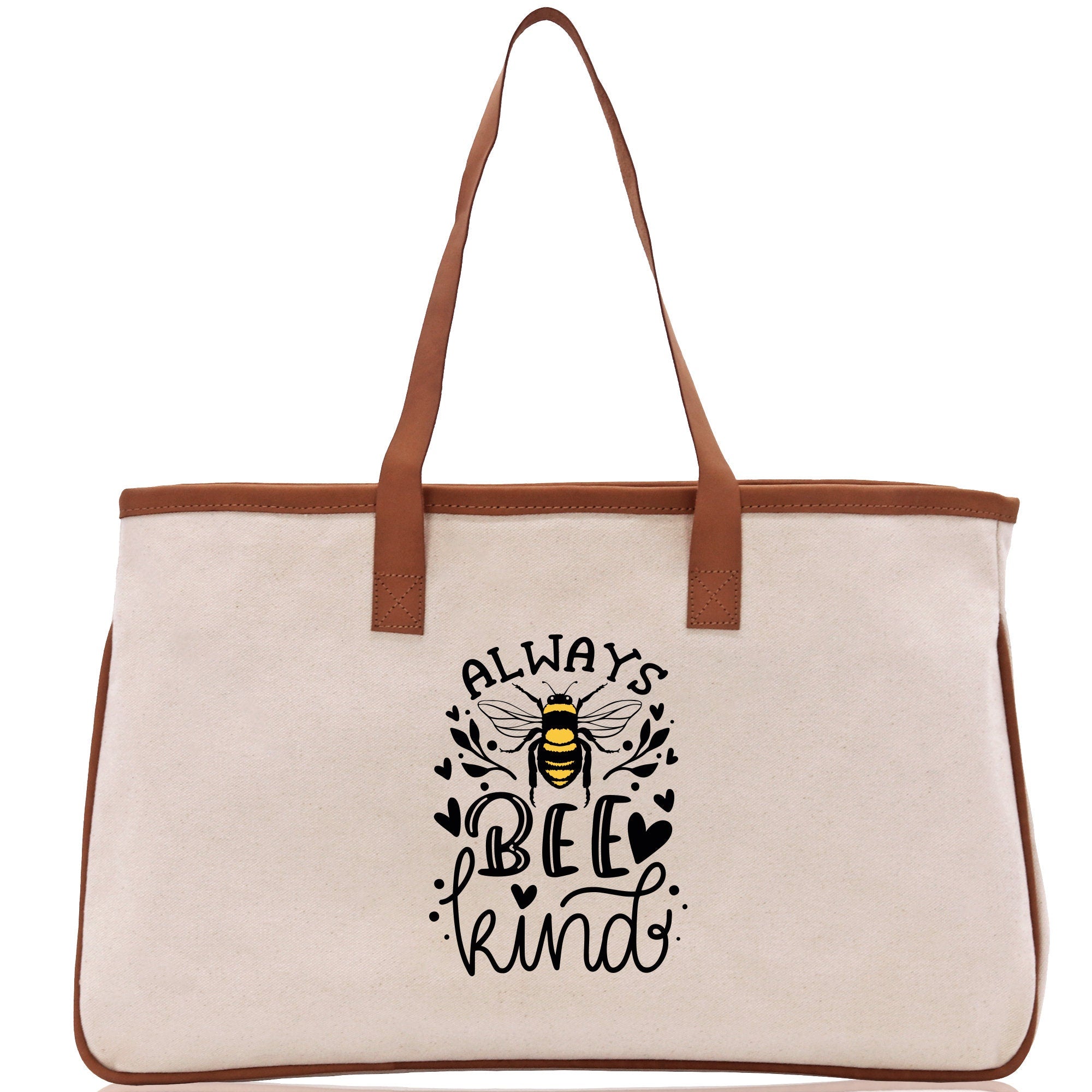 Always Bee Kind Cotton Canvas Tote Bag Nurse Appreciation Gift Bag Gift for Her Birthday Gift Bee Kind Mental Health Matters Save The Bees - Aaria Tees Aaria Tees