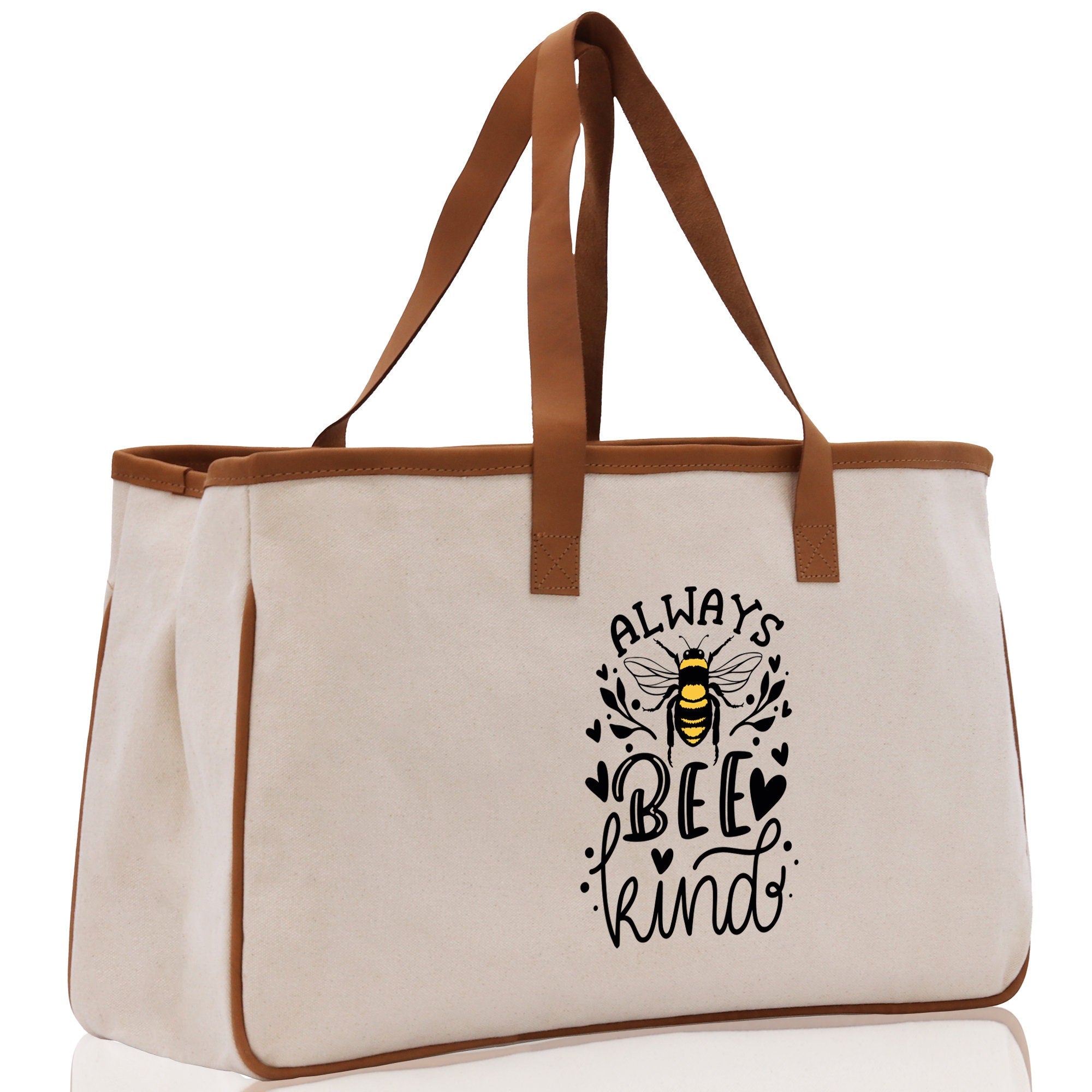 Always Bee Kind Cotton Canvas Tote Bag Nurse Appreciation Gift Bag Gift for Her Birthday Gift Bee Kind Mental Health Matters Save The Bees - Aaria Tees Aaria Tees