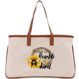 Always Stay Humble & Kind Cotton Canvas Tote Bag Nurse Appreciation Gift Bag Gift for Her Birthday Gift Bee Kind Mental Health Matters - Aaria Tees Aaria Tees
