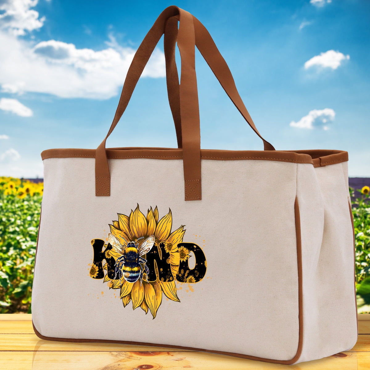Kind Cotton Canvas Tote Bag Nurse Appreciation Gift Bag Gift for Her Birthday Gift Bee Kind Mental Health Matters Save The Bees - Aaria Tees