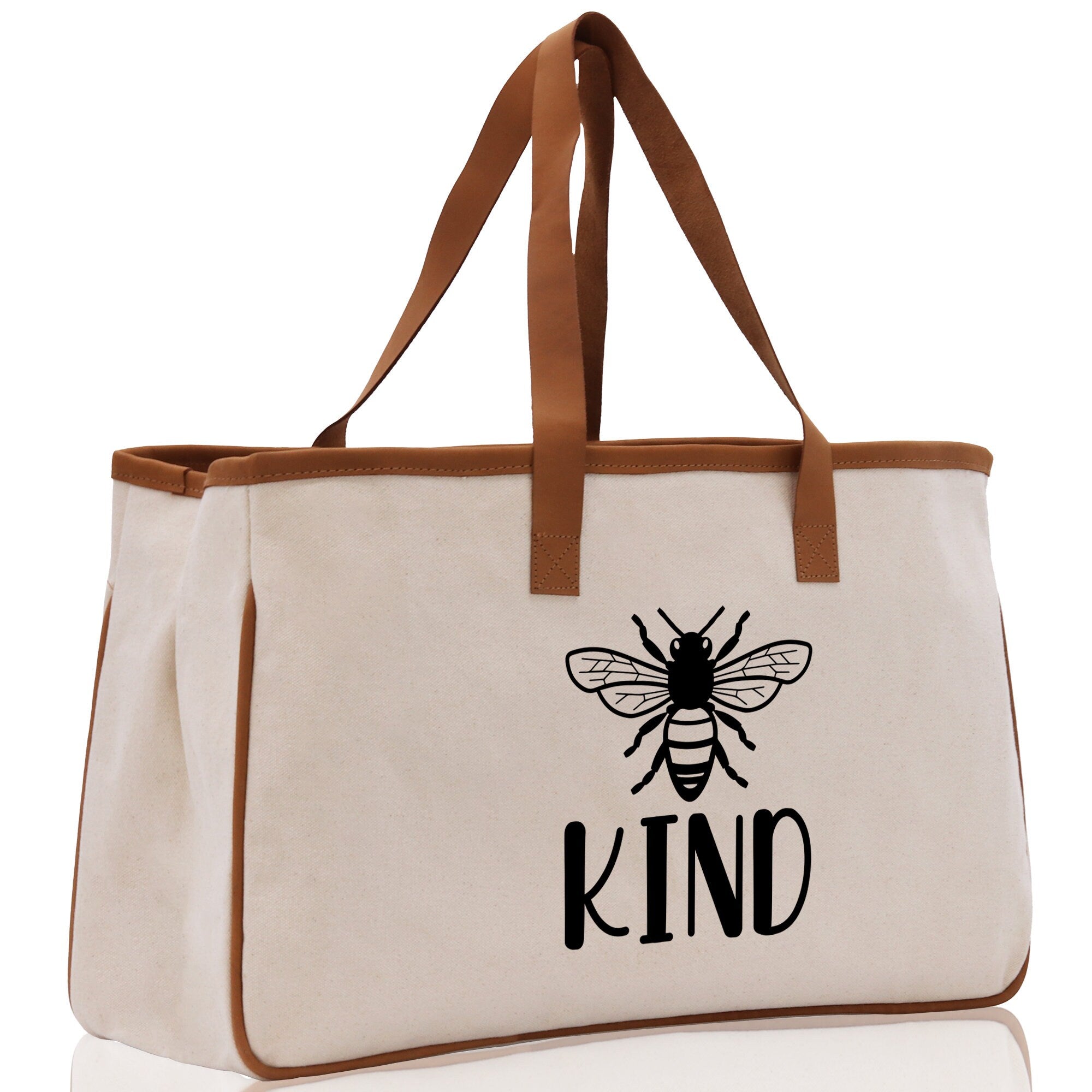 Kind Cotton Canvas Tote Bag Nurse Appreciation Gift Bag Gift for Her Birthday Gift Bee Kind Mental Health Matters Save The Bees - Aaria Tees Aaria Tees