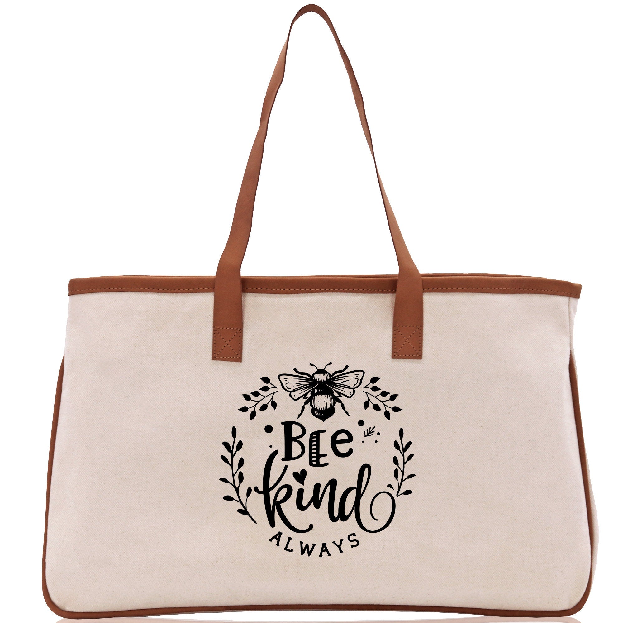 Bee Kind Always Cotton Canvas Tote Bag Nurse Appreciation Gift Bag Gift for Her Birthday Gift Bee Kind Mental Health Matters Save The Bees - Aaria Tees Aaria Tees