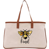 Kind Cotton Canvas Tote Bag Nurse Appreciation Gift Bag Gift for Her Birthday Gift Bee Kind Mental Health Matters Save The Bees - Aaria Tees Aaria Tees