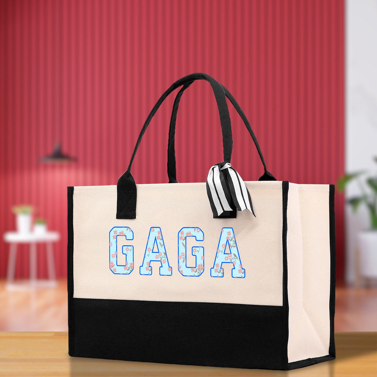 Gaga Gram Mimi Nana Grandma Canvas Tote Bag Grandma's Getaway Bag Grandma Gift Bag Mothers Day Gift Bag Grandma Beach Bag Gift for Grandma - Aaria Tees