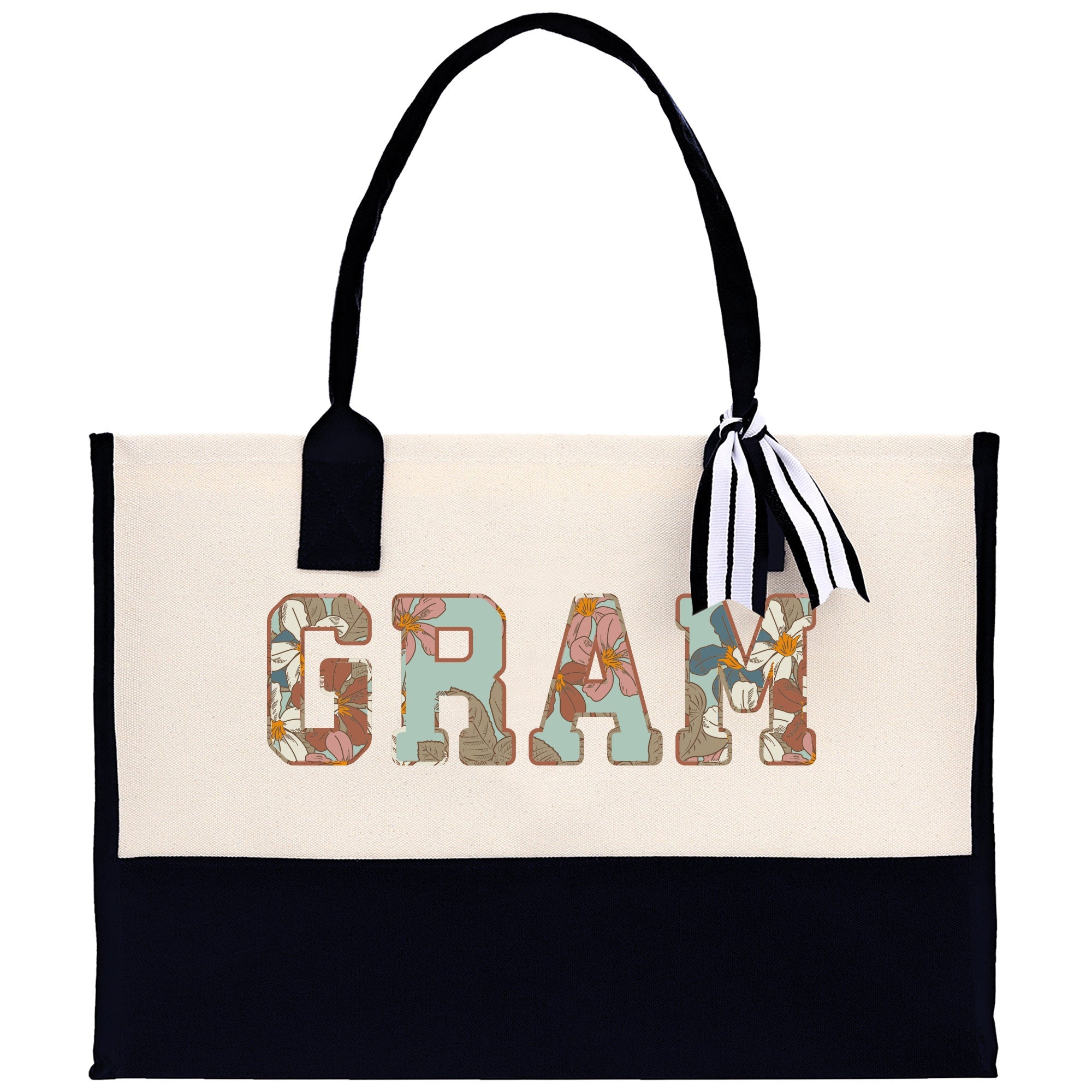 Gaga Gram Mimi Nana Grandma Canvas Tote Bag Grandma's Getaway Bag Grandma Gift Bag Mothers Day Gift Bag Grandma Beach Bag Gift for Grandma - Aaria Tees Aaria Tees